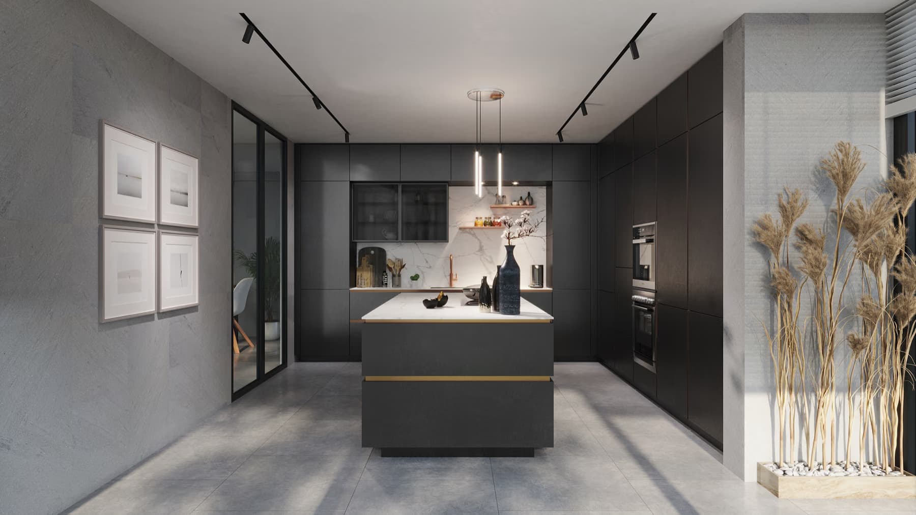 Architektur, Designerküche mit Kochinsel